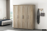 Wardrobe 'Mike' 4 doors Sonoma