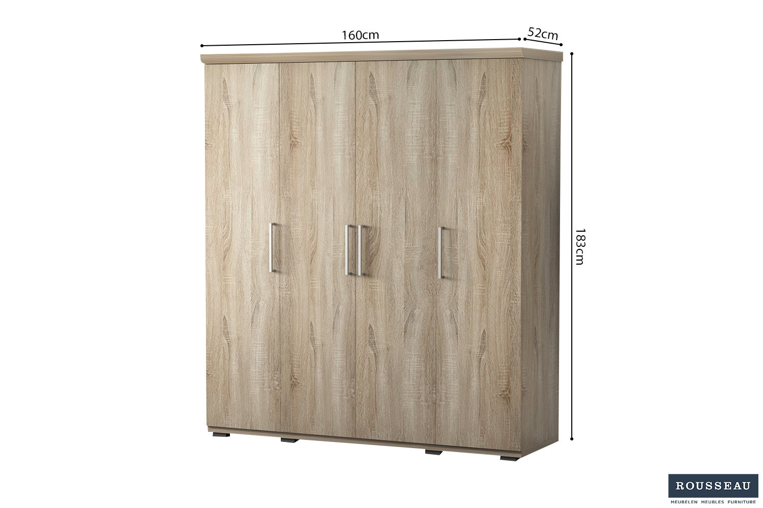Wardrobe 'Mike' 4 doors Sonoma