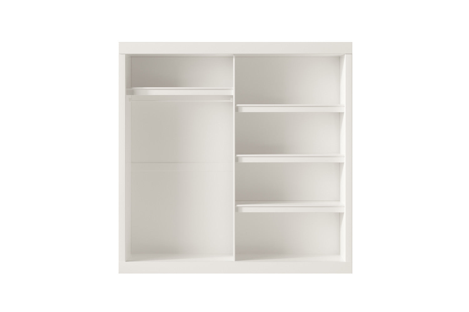 Wardrobe 'Mike' 2 sliding doors, 1 mirrored door White