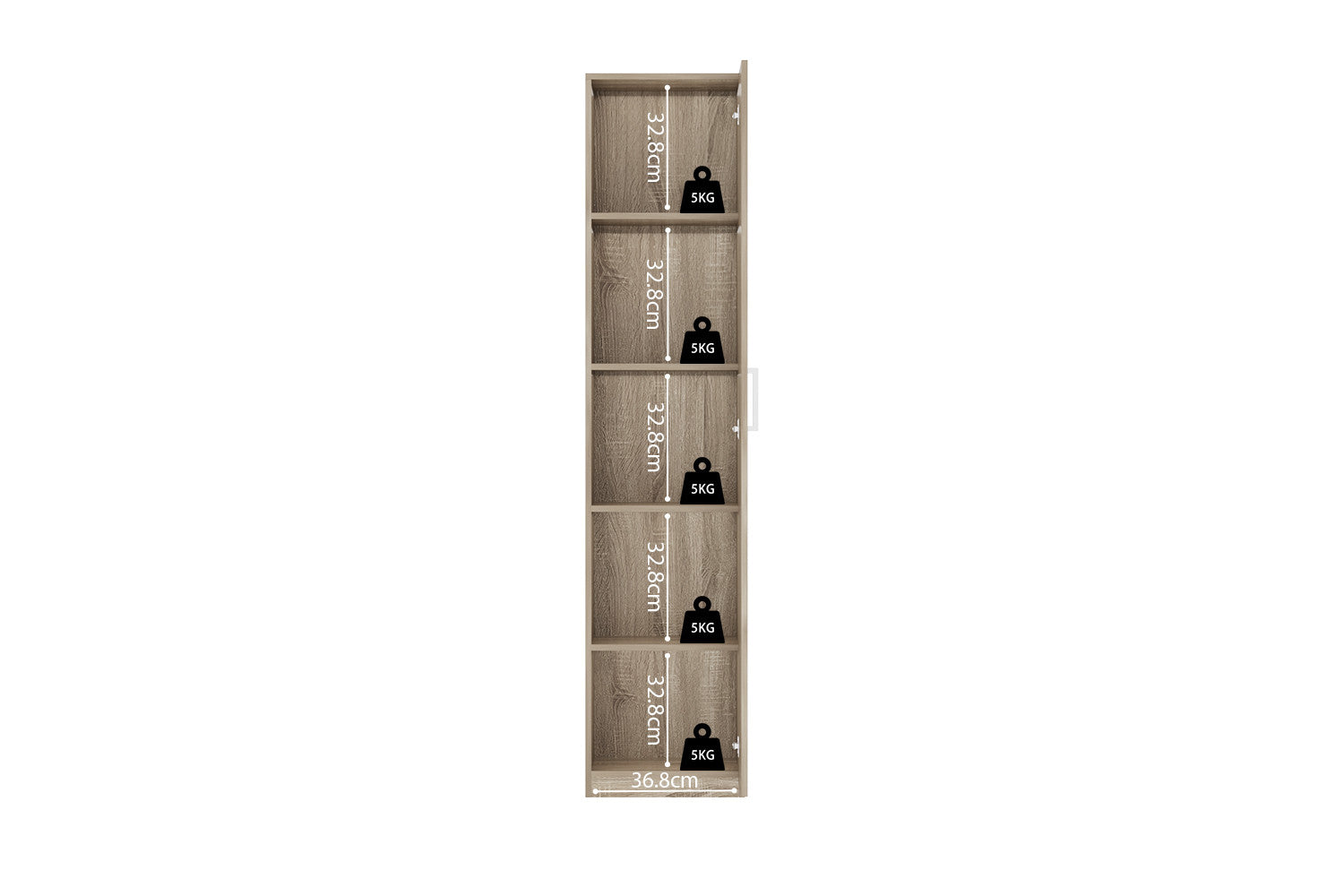 Storage cabinet 'Mike' 40 cm 1 door Sonoma