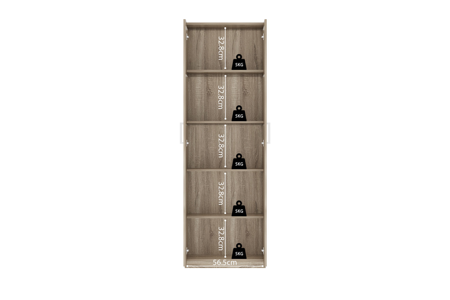 Storage cabinet 'Mike' 60 cm 2 doors Sonoma
