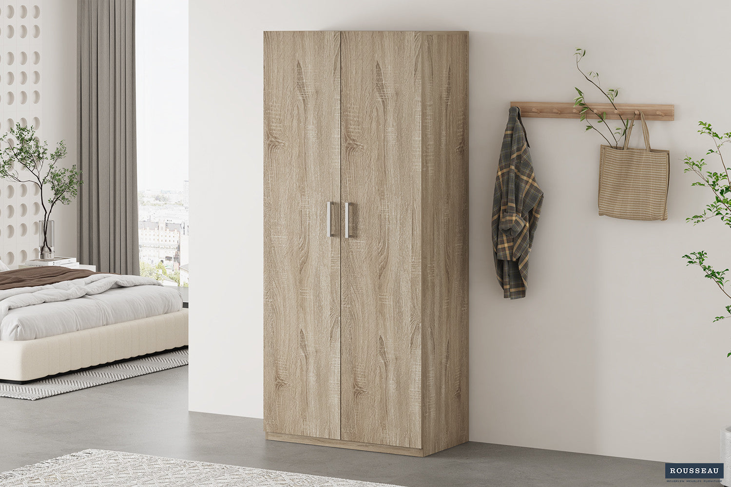 Storage cabinet 'Mike' 80 cm 2 doors Sonoma