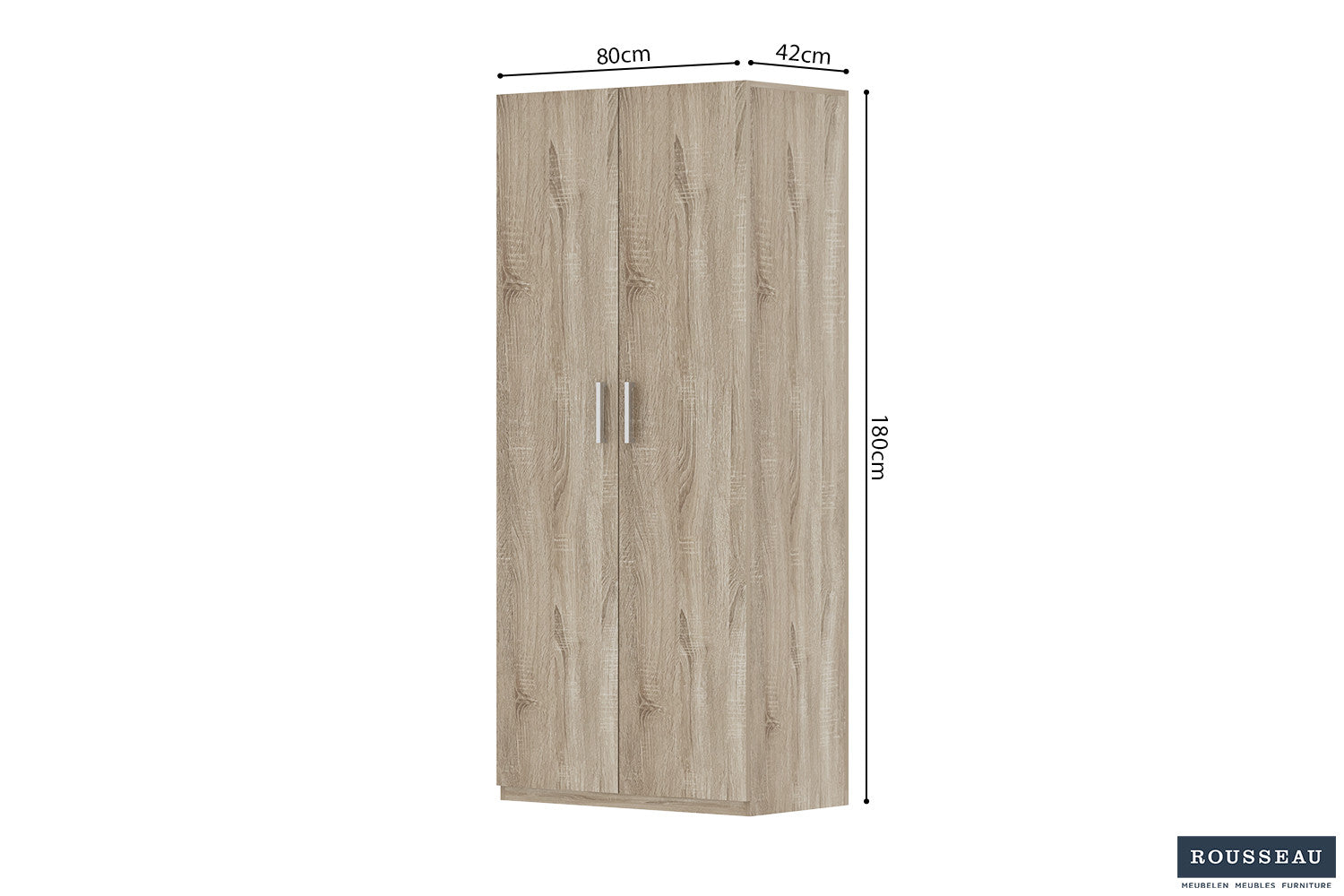 Storage cabinet 'Mike' 80 cm 2 doors Sonoma