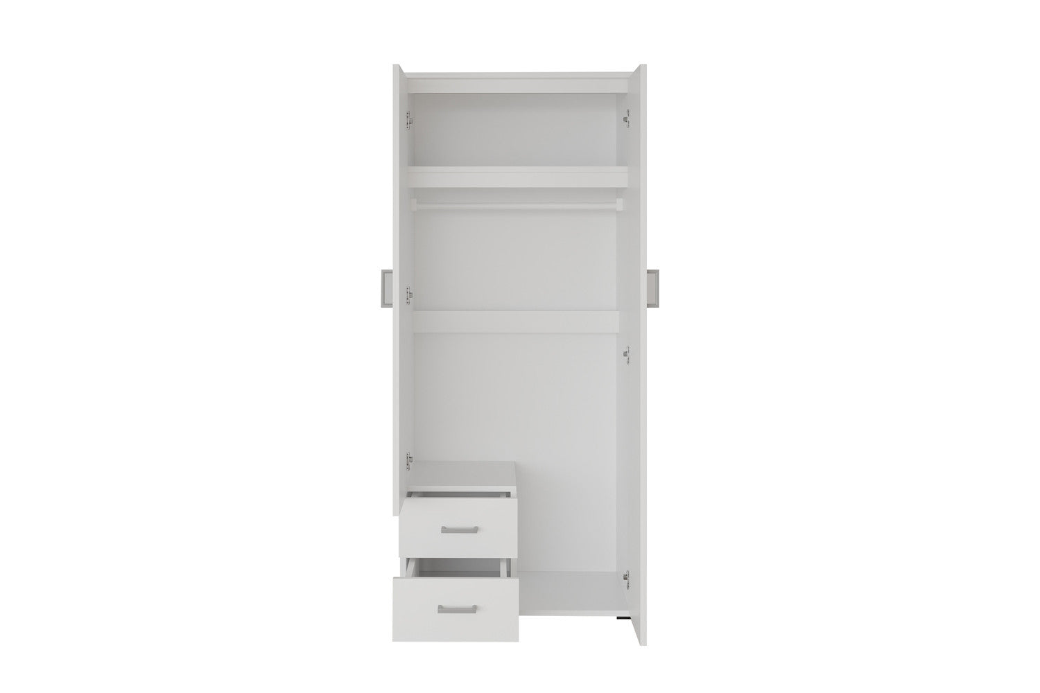 Wardrobe 'Marc' 2 doors with mirror White