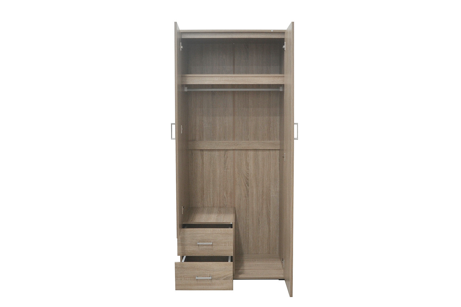 Wardrobe 'Marc' 2 doors with mirror Sonoma