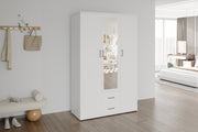 Wardrobe 'Marc' 3 doors with mirror White