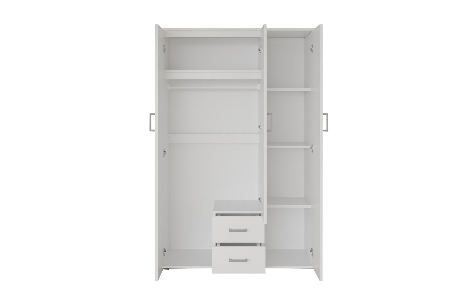Wardrobe 'Marc' 3 doors with mirror White