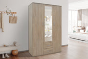 Wardrobe 'Marc' 3 doors with mirror Sonoma
