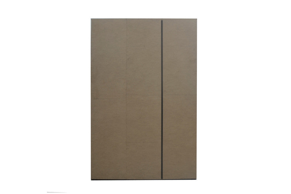 Wardrobe 'Marc' 3 doors with mirror Dark gray