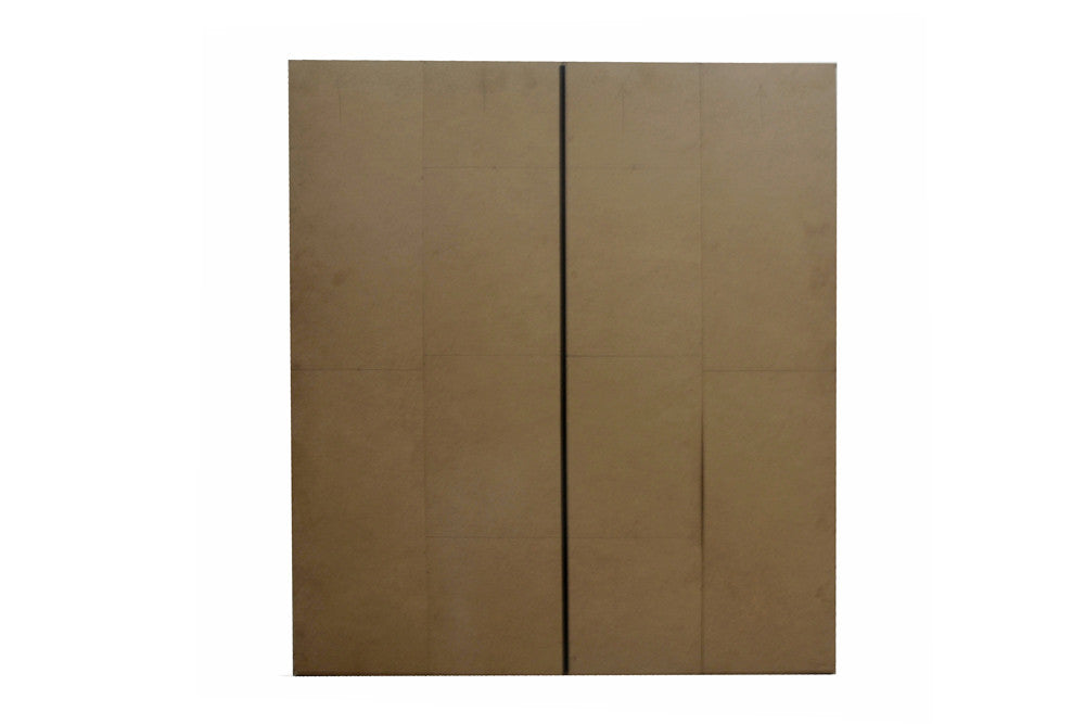 Wardrobe 'Marc' 4 doors with 2 mirrors Dark gray