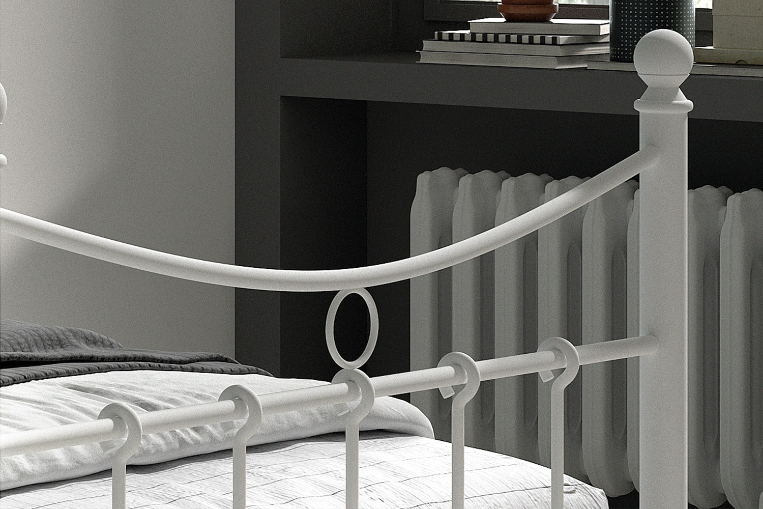 Bed 'Sacha' 90x200 with slatted base White