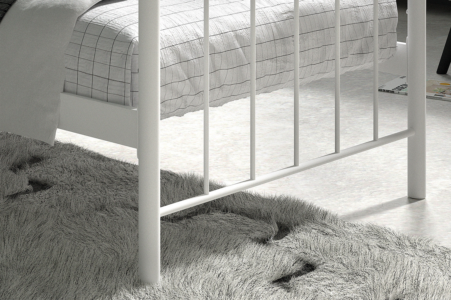 Bed 'Sacha' 90x200 with slatted base White