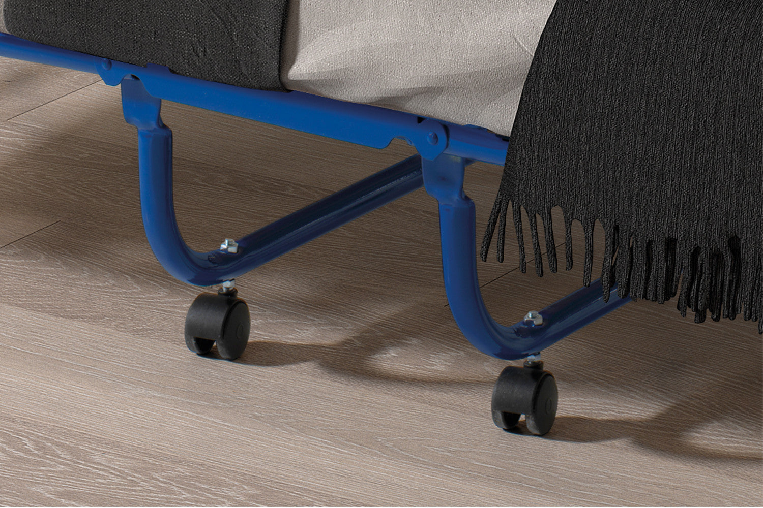 Folding bed 'Safari' 80x190 cm Metal Blue