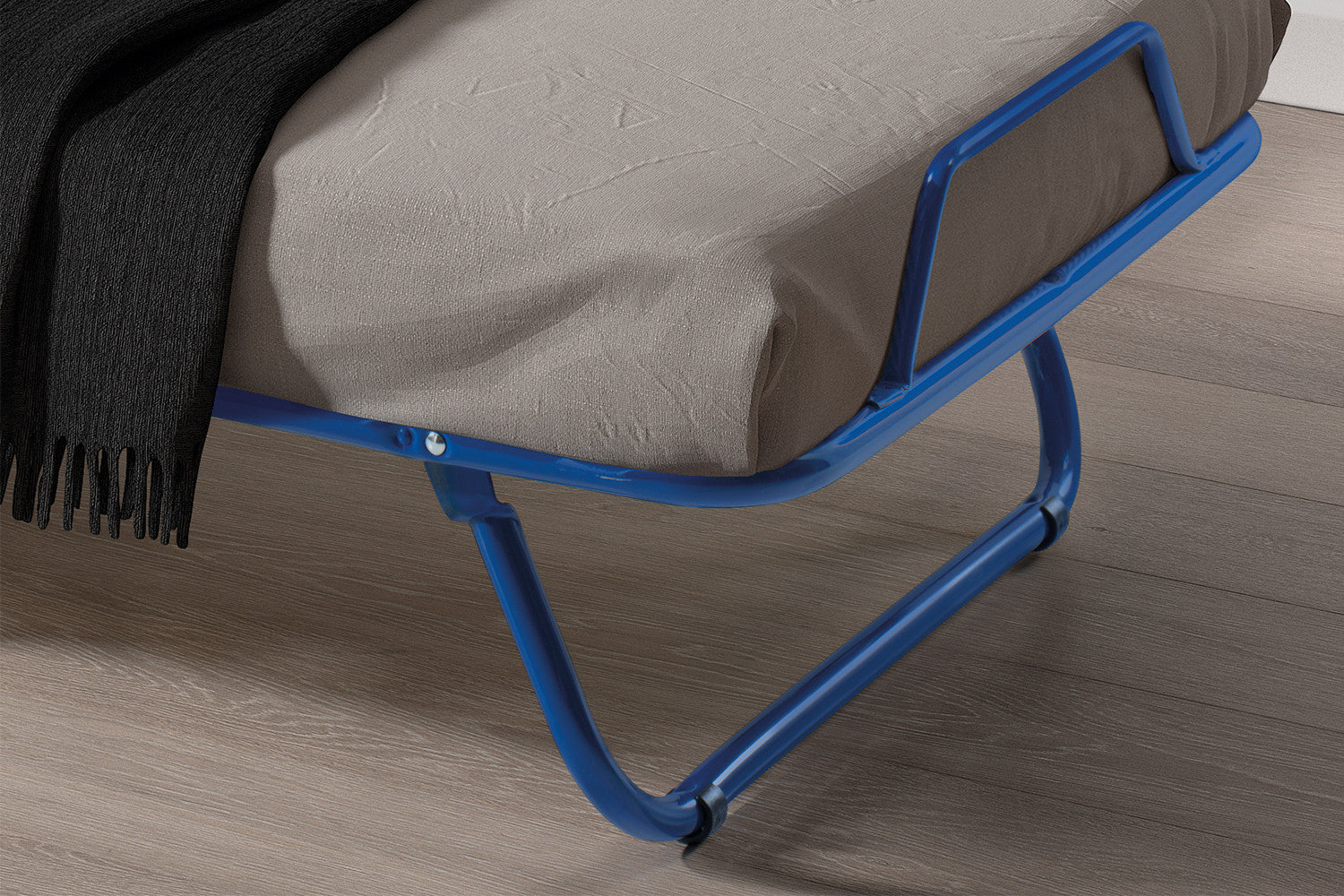 Folding bed 'Safari' 80x190 cm Metal Blue