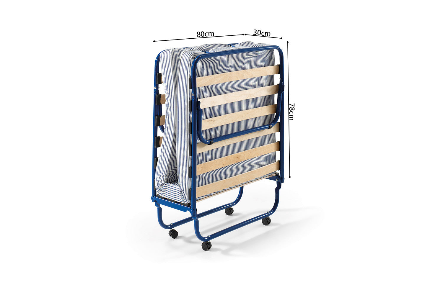 Folding bed 'Safari' 80x190 cm Metal Blue