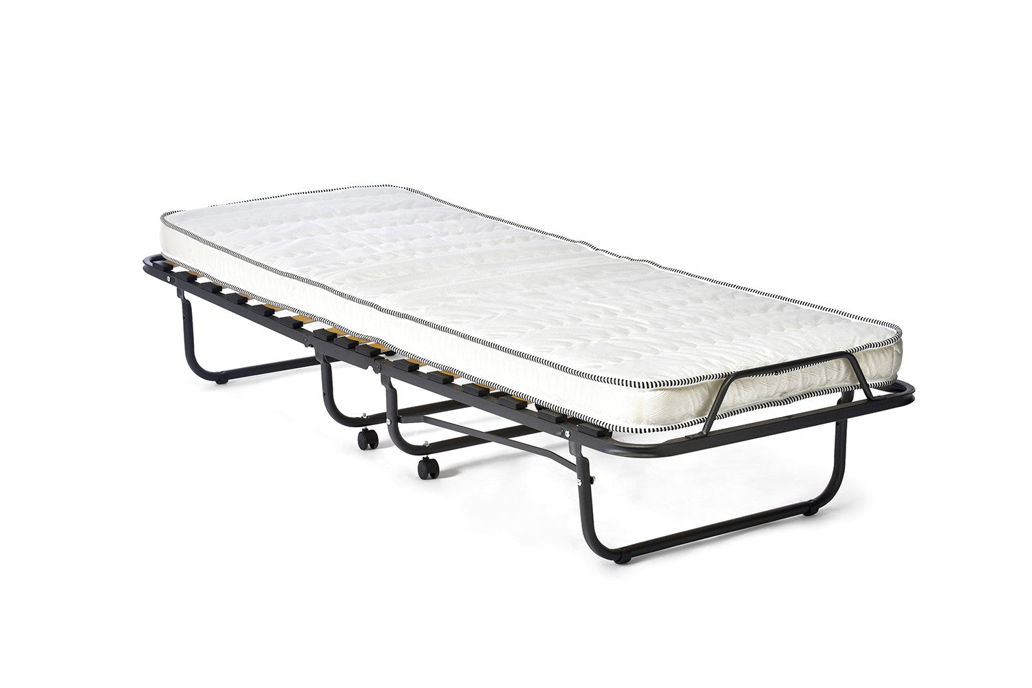 Folding bed 'Bruxelles' 90x200 cm metal Black