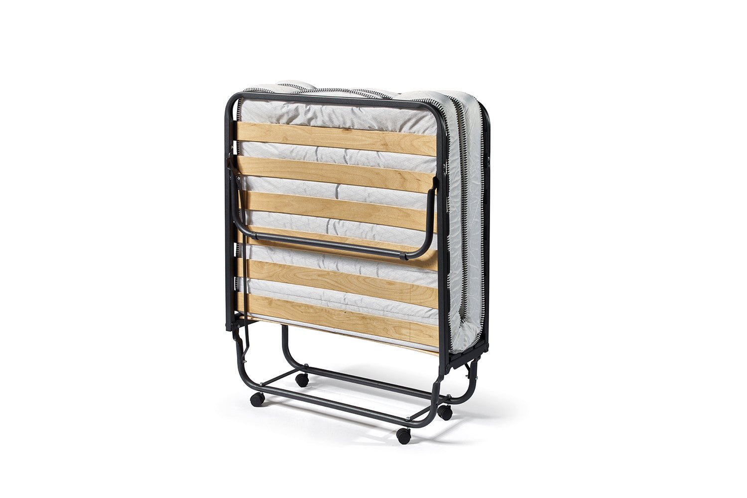 Folding bed 'Bruxelles' 90x200 cm metal Black