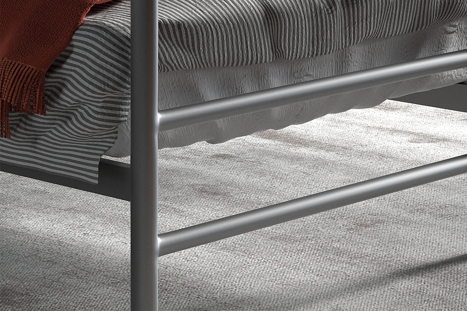 Bed 'Sandro' 90x200 with slatted base Gray