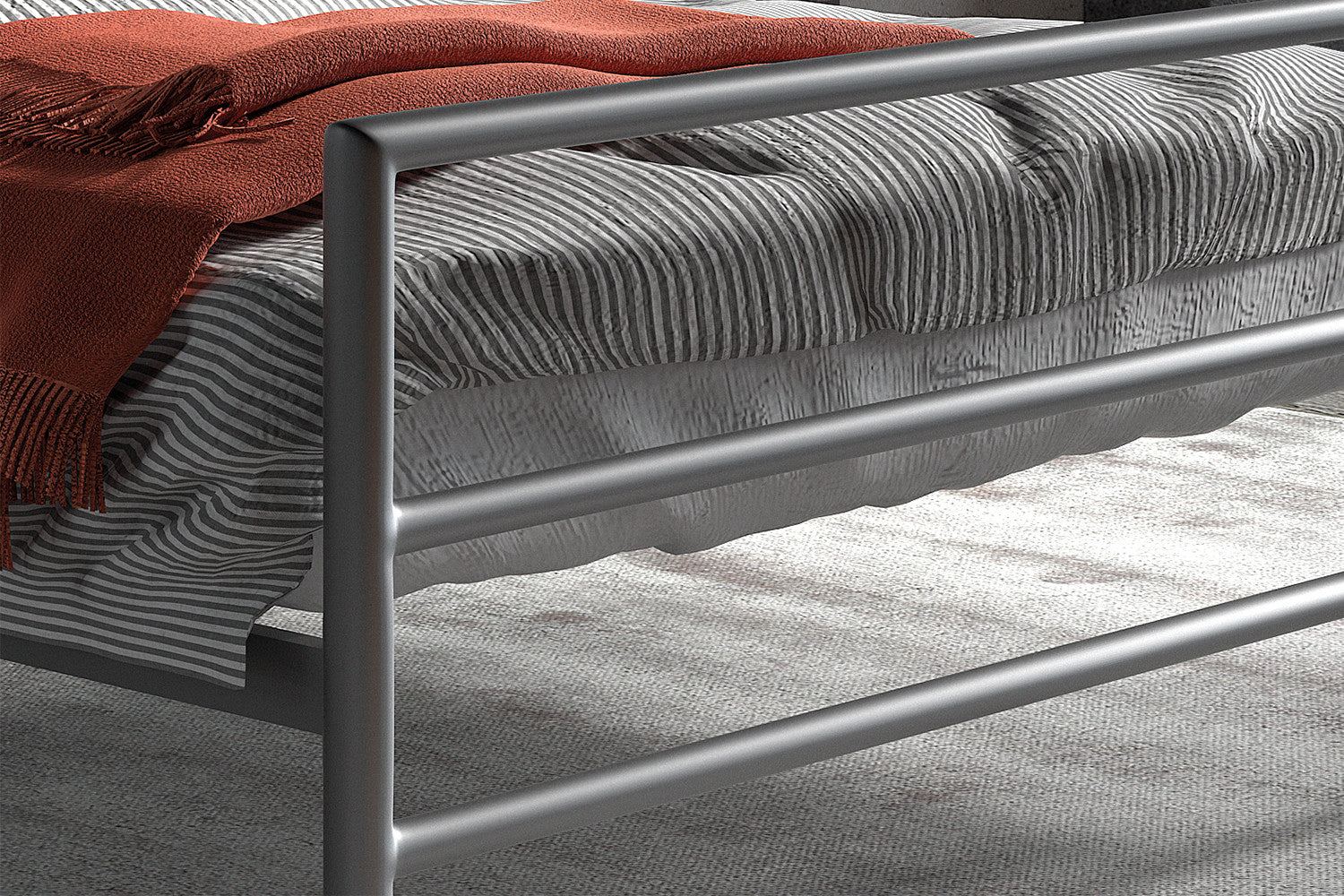 Bed 'Sandro' 140x200 with slatted base Gray