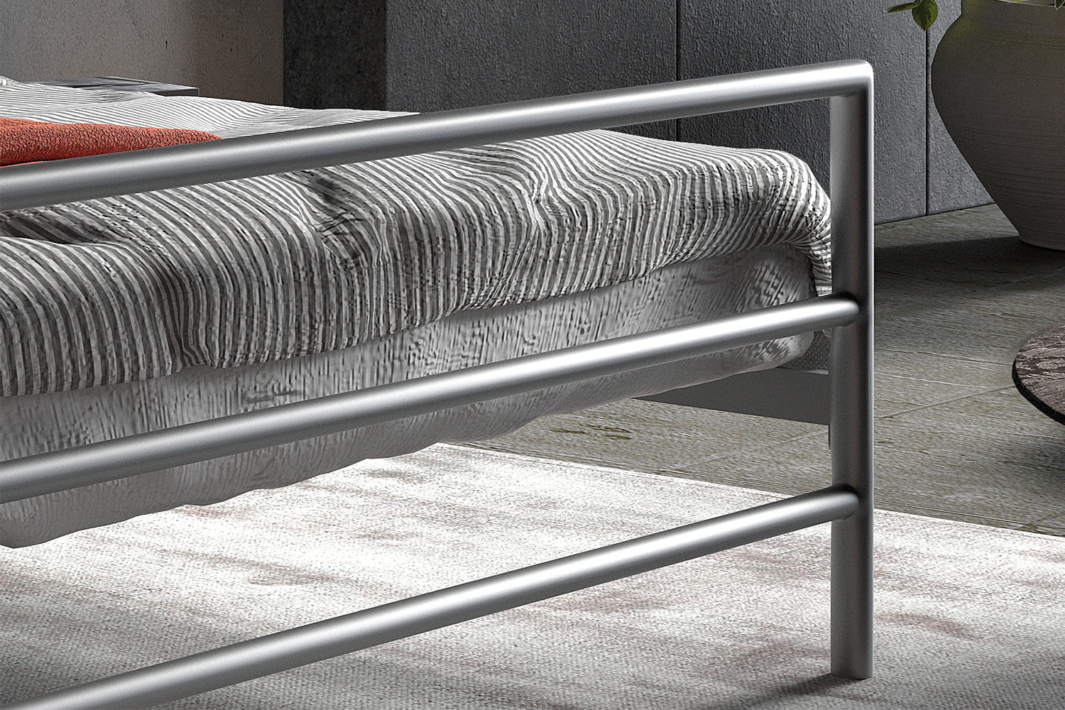 Bed 'Sandro' 160x200 with slatted base Gray