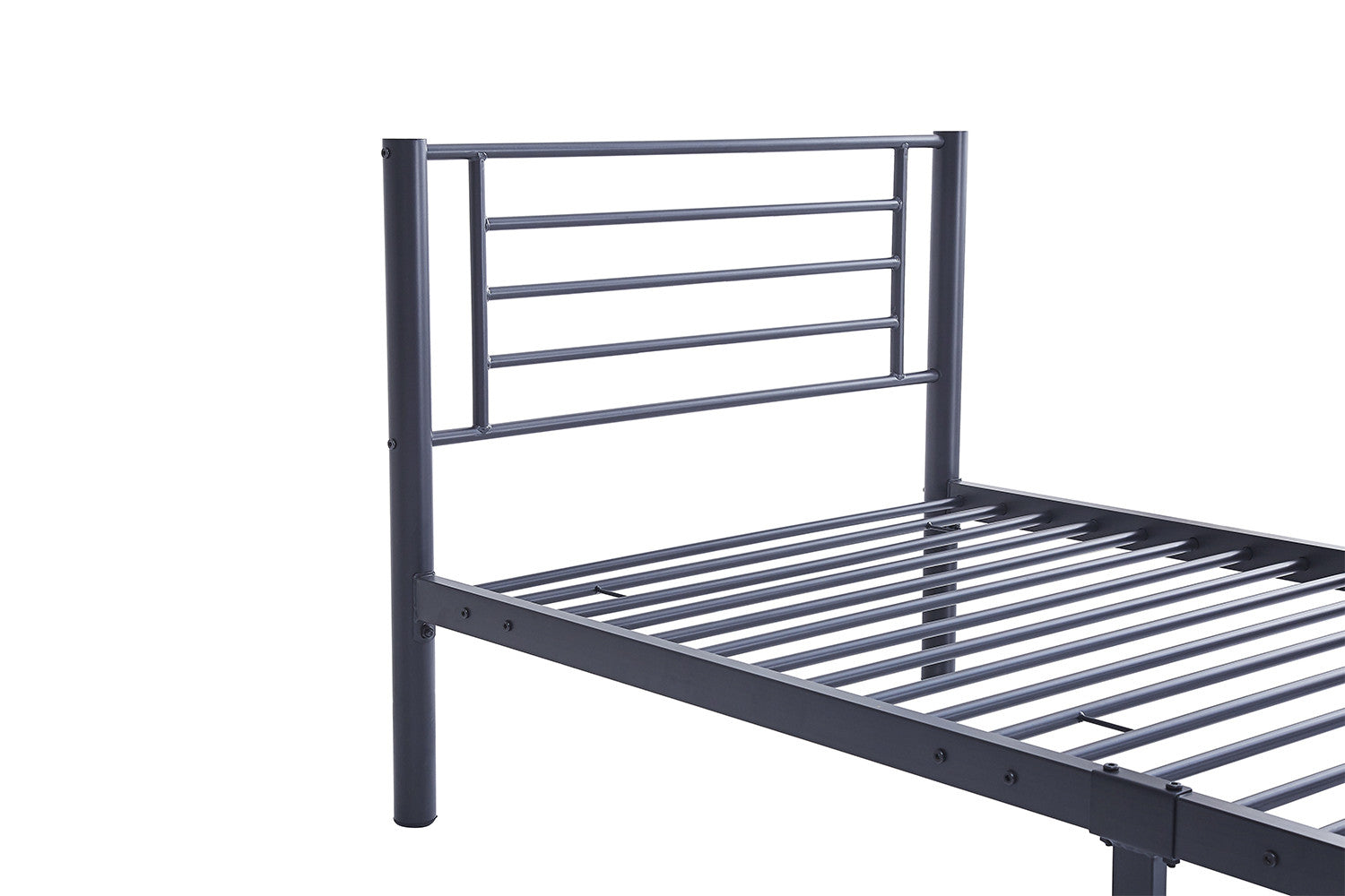 Bed 'Sammy' 90x200 Metal Dark Gray