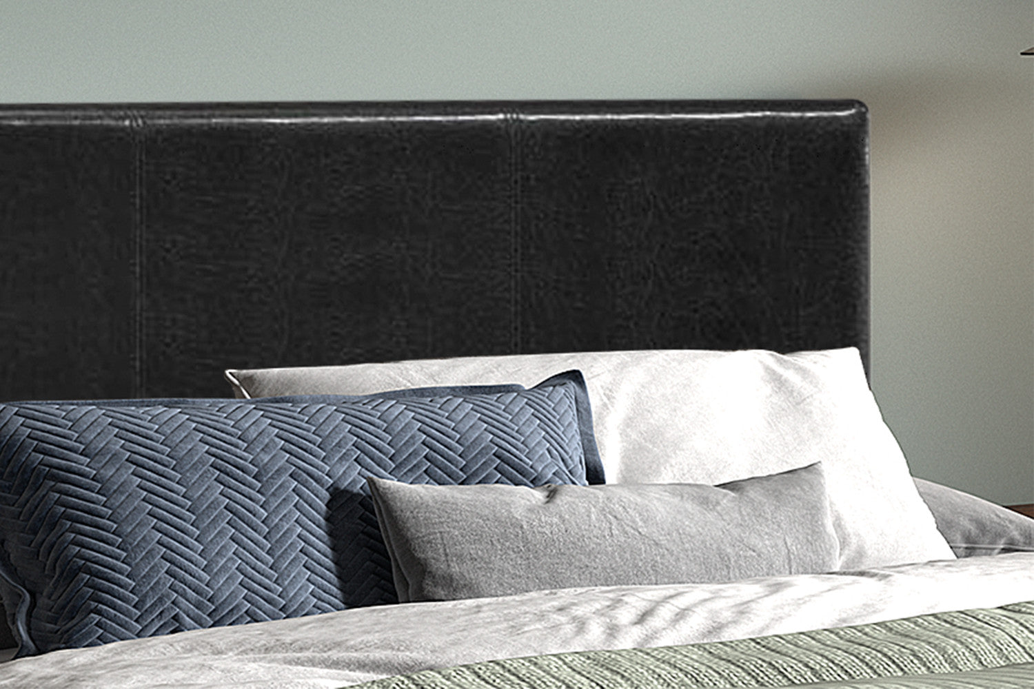 Bed 'Roma' 160x200 with slatted base PU Black