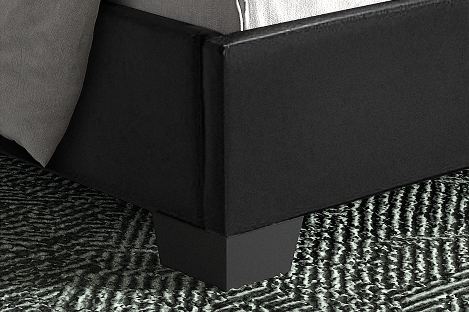 Bed 'Roma' 160x200 with slatted base PU Black