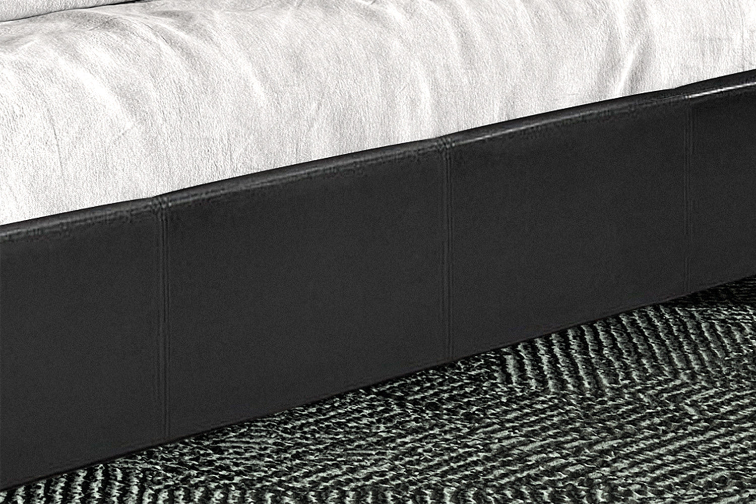 Bed 'Roma' 160x200 with slatted base PU Black