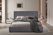 Bed 'Roma' 160x200 with slatted base Fabric Gray