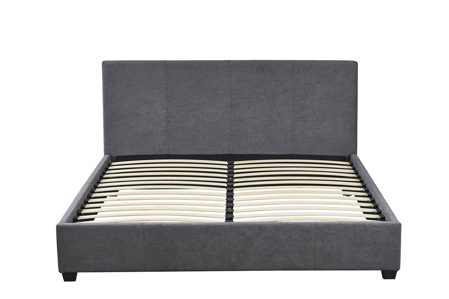 Bed 'Roma' 160x200 with slatted base Fabric Gray