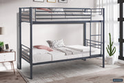 Bunk bed 'Sammy' 90x200 Splittable Metal Dark Gray