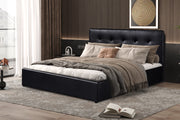 Bed with suitcase 'Porto' 160x200 with slatted base PU Black