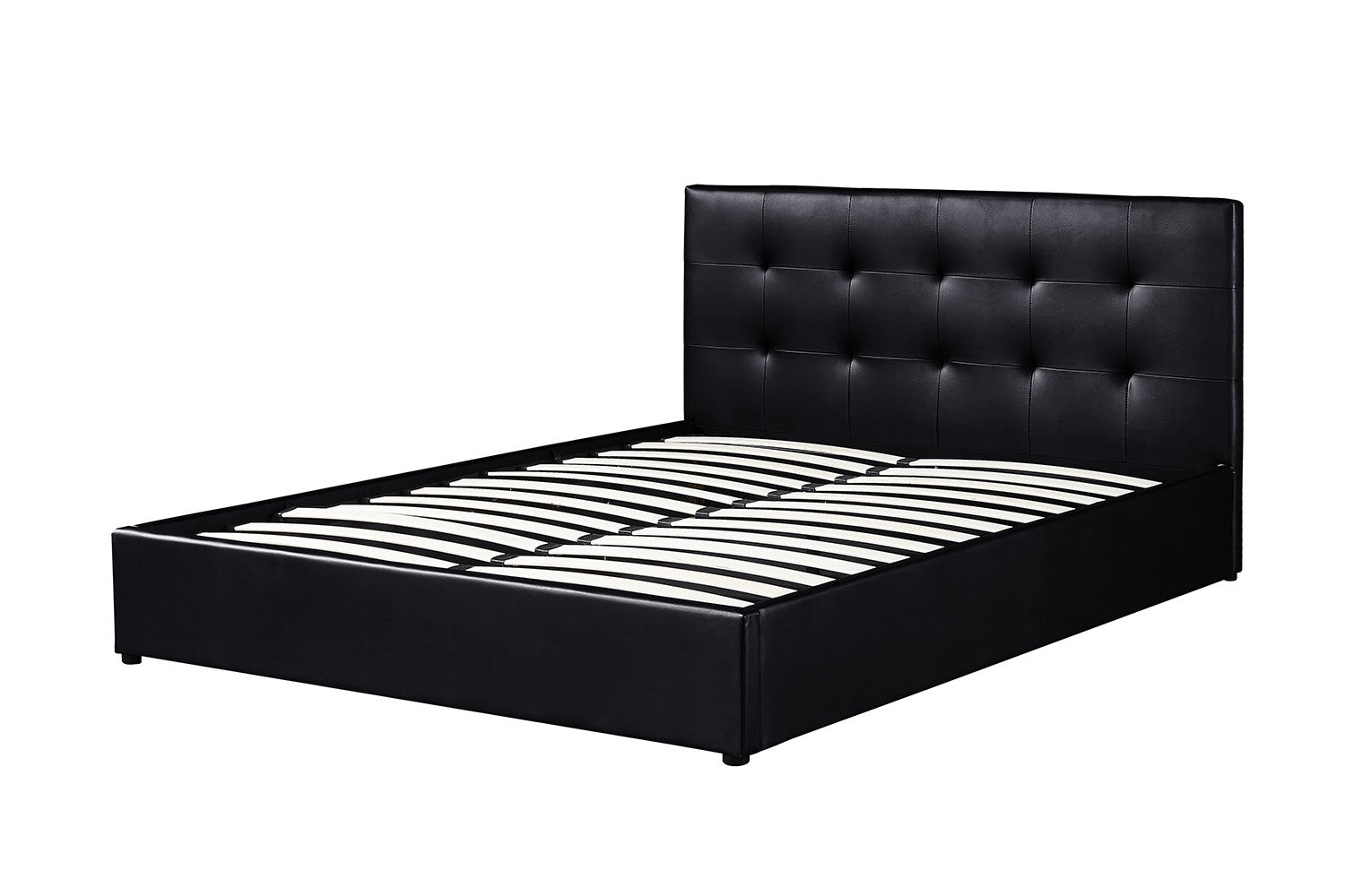 Bed with suitcase 'Porto' 160x200 with slatted base PU Black