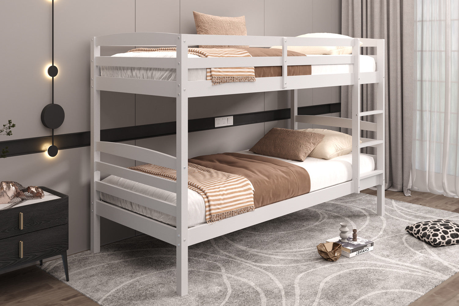 Stapelbed 'Roy' 90x200 Splitsbaar Wit