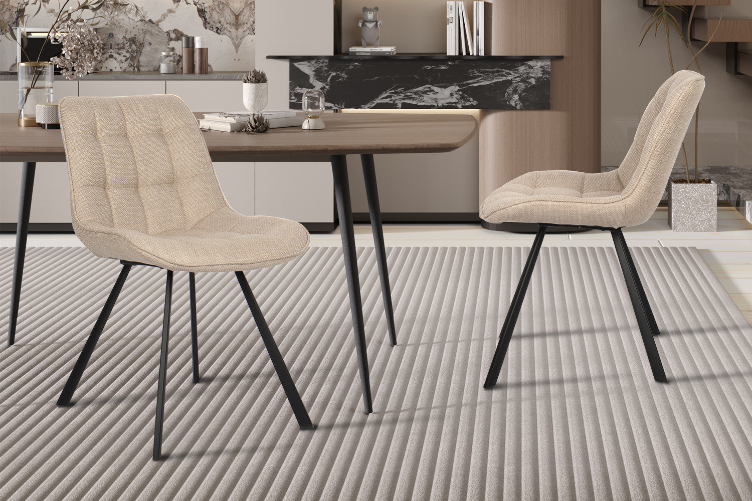 Chair 'Ariba' Fabric Ote Montego 178 Beige/Light Gray