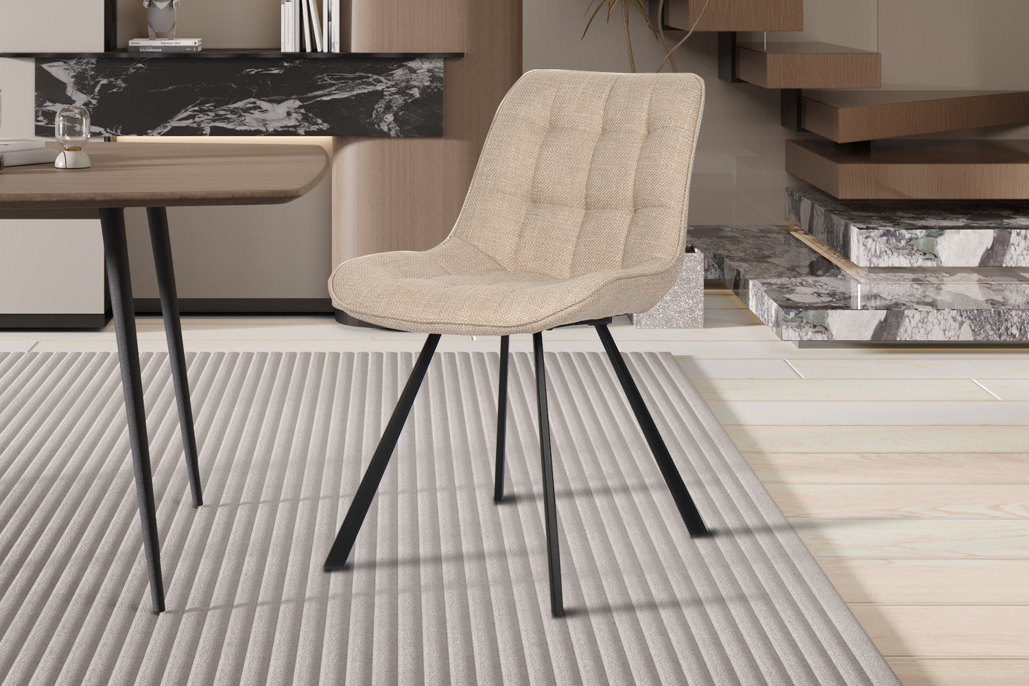 Chair 'Ariba' Fabric Ote Montego 178 Beige/Light Gray