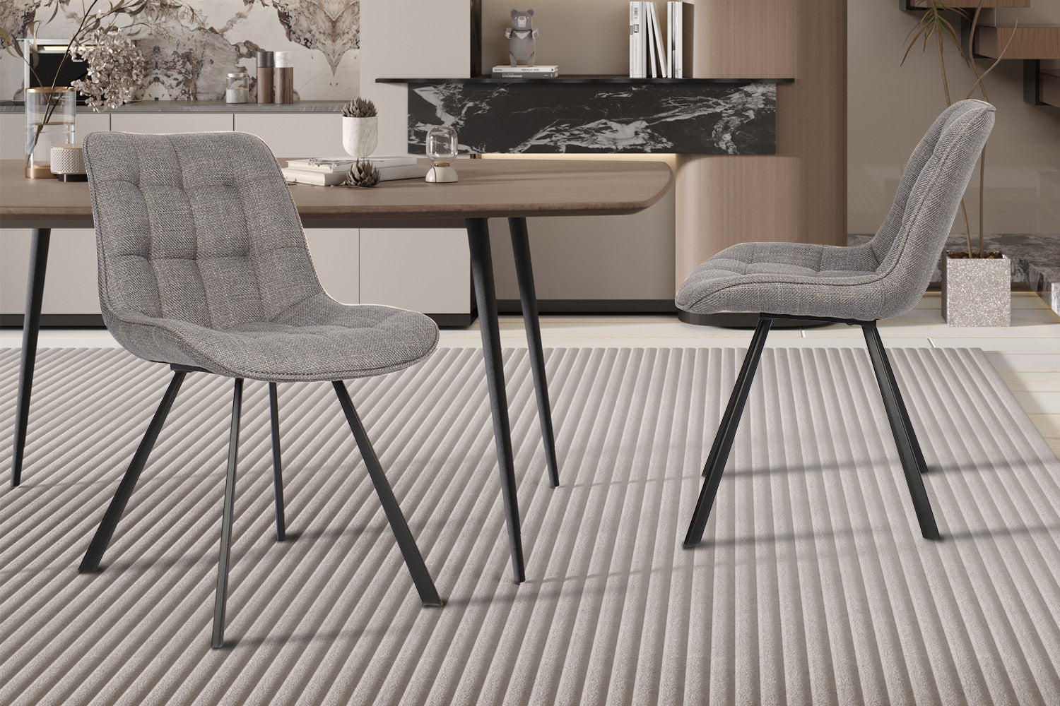 Chair 'Ariba' Fabric Ote Montego 466 Gray