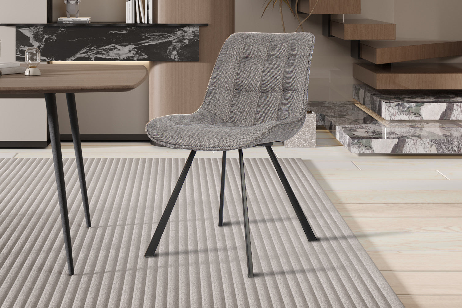 Chair 'Ariba' Fabric Ote Montego 466 Gray