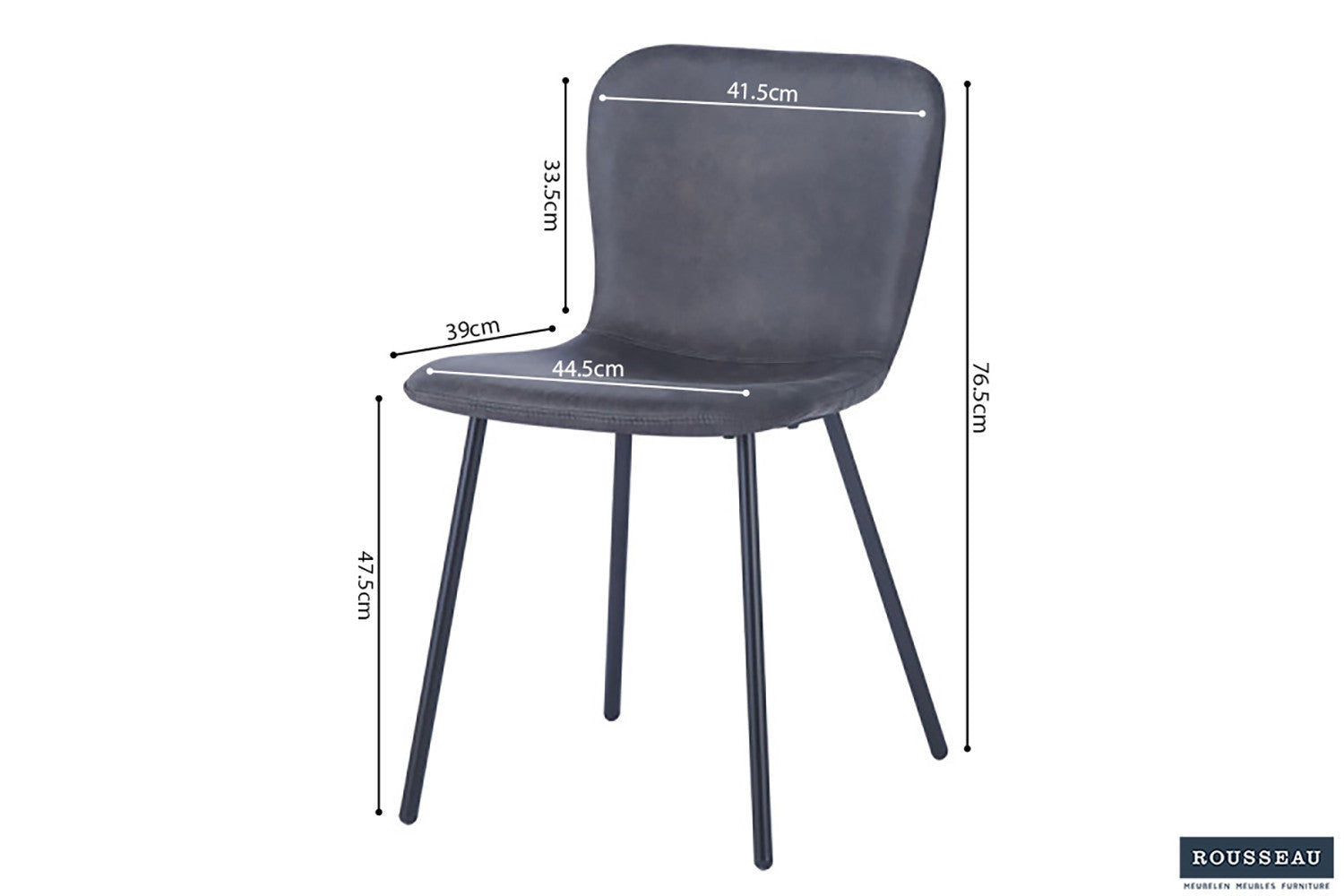 SALE - Chair 'Susan' PU Dark Gray