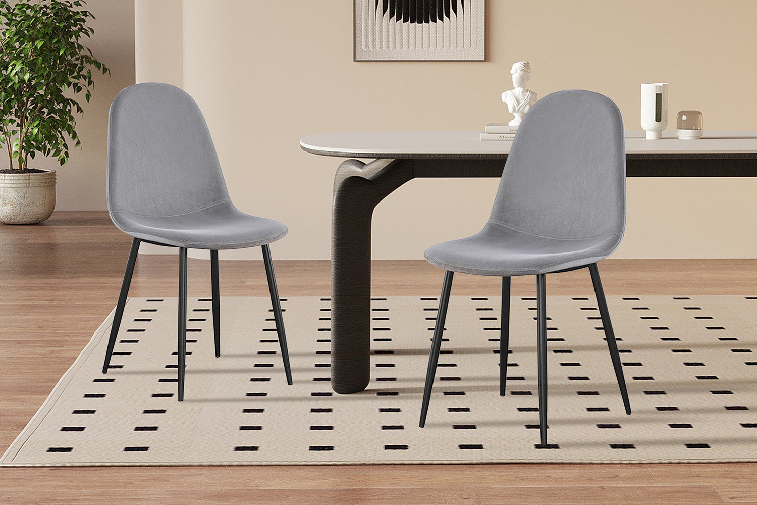 Chair 'Boy' Velvet Grey