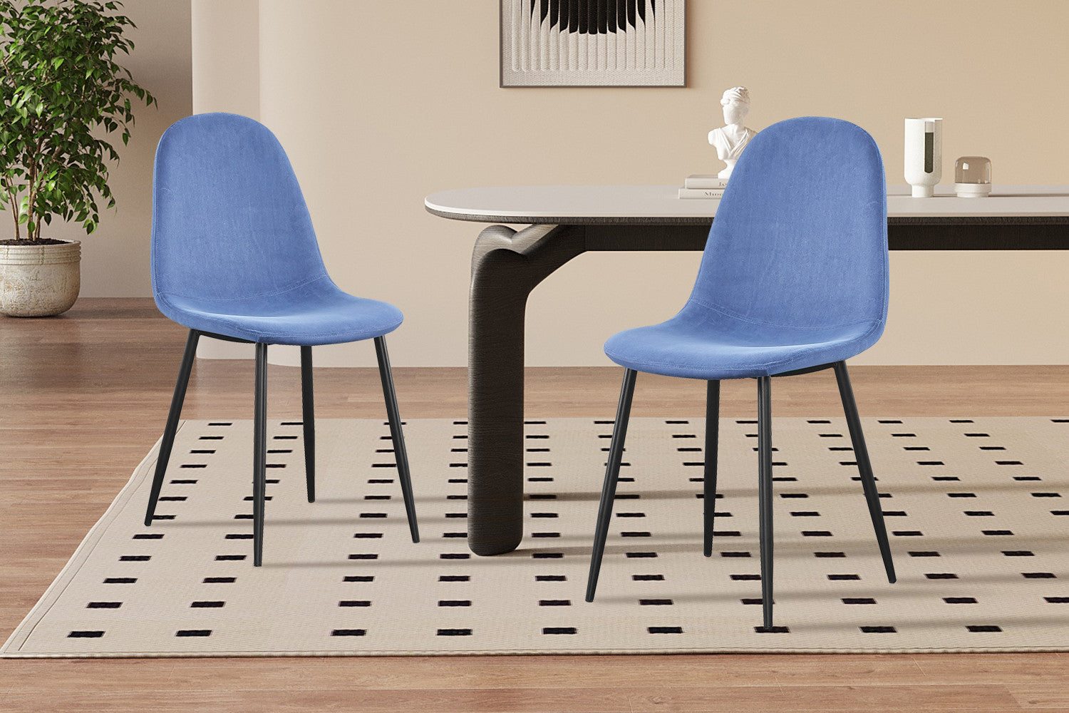 Chair 'Boy' Velvet Light Blue