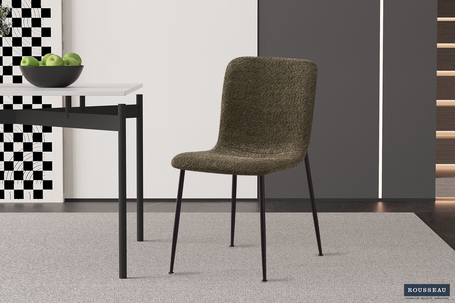Chair 'Alice' Bouclé Green