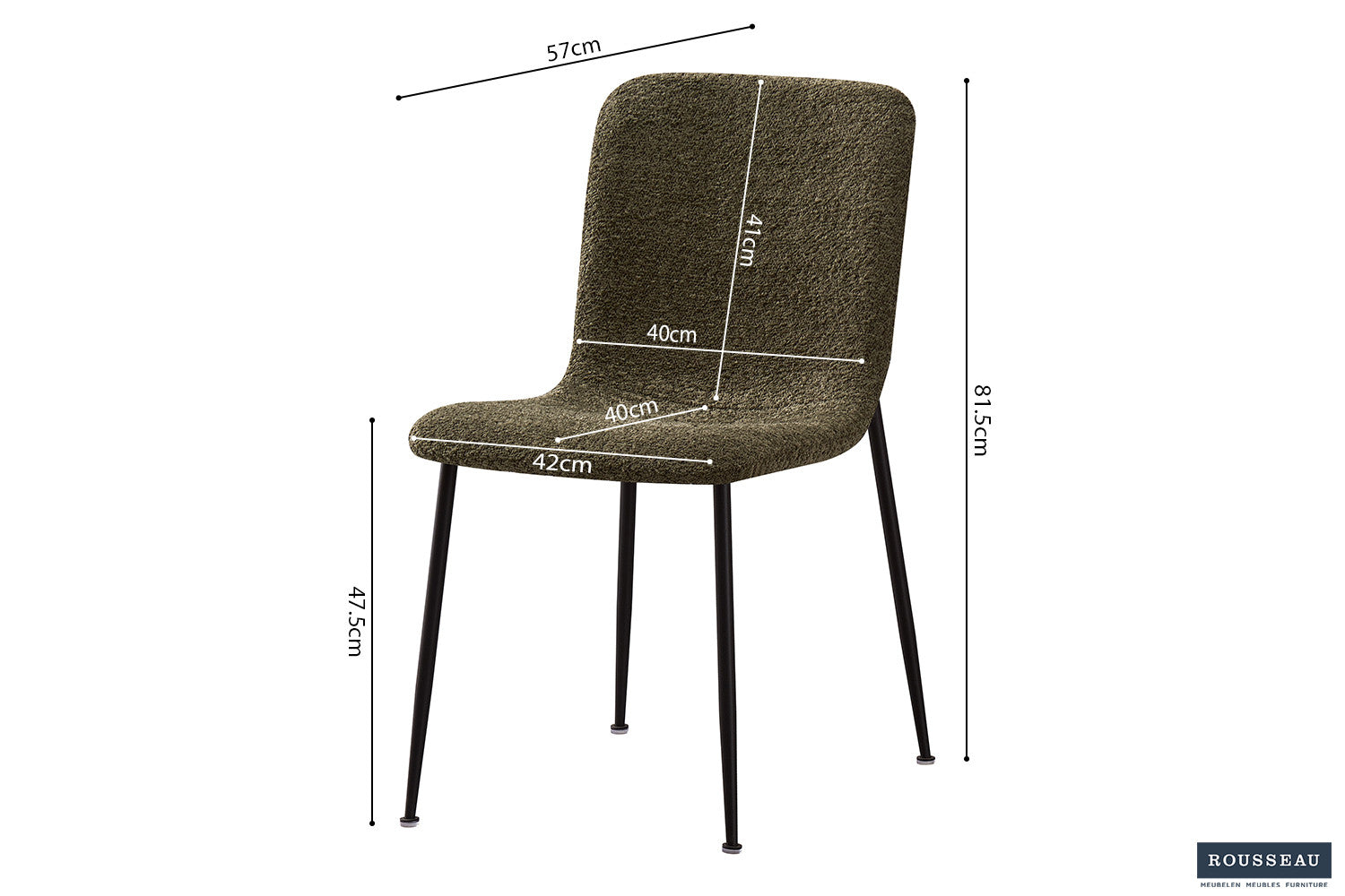 Chair 'Alice' Bouclé Green