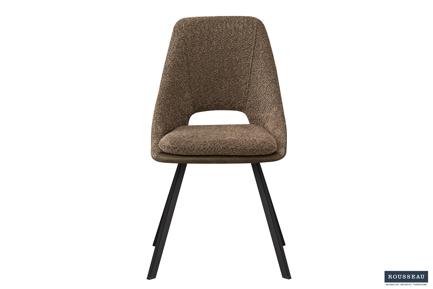 Chair 'Filou' Bouclé Sand Back PU Brown