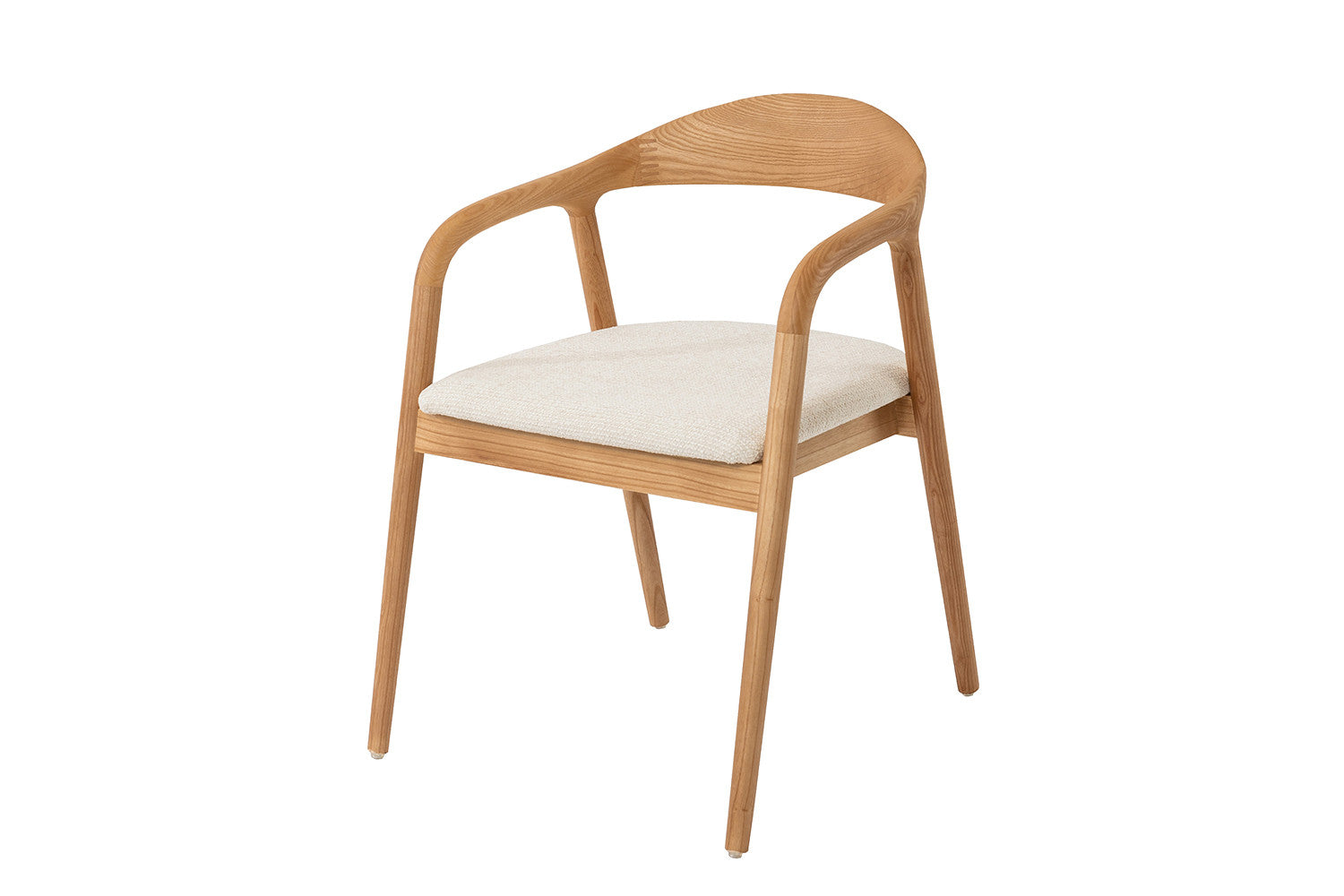 NEW - Chair 'Claire' Ash Wood Natural Fabric Ote Milan 103 Beige
