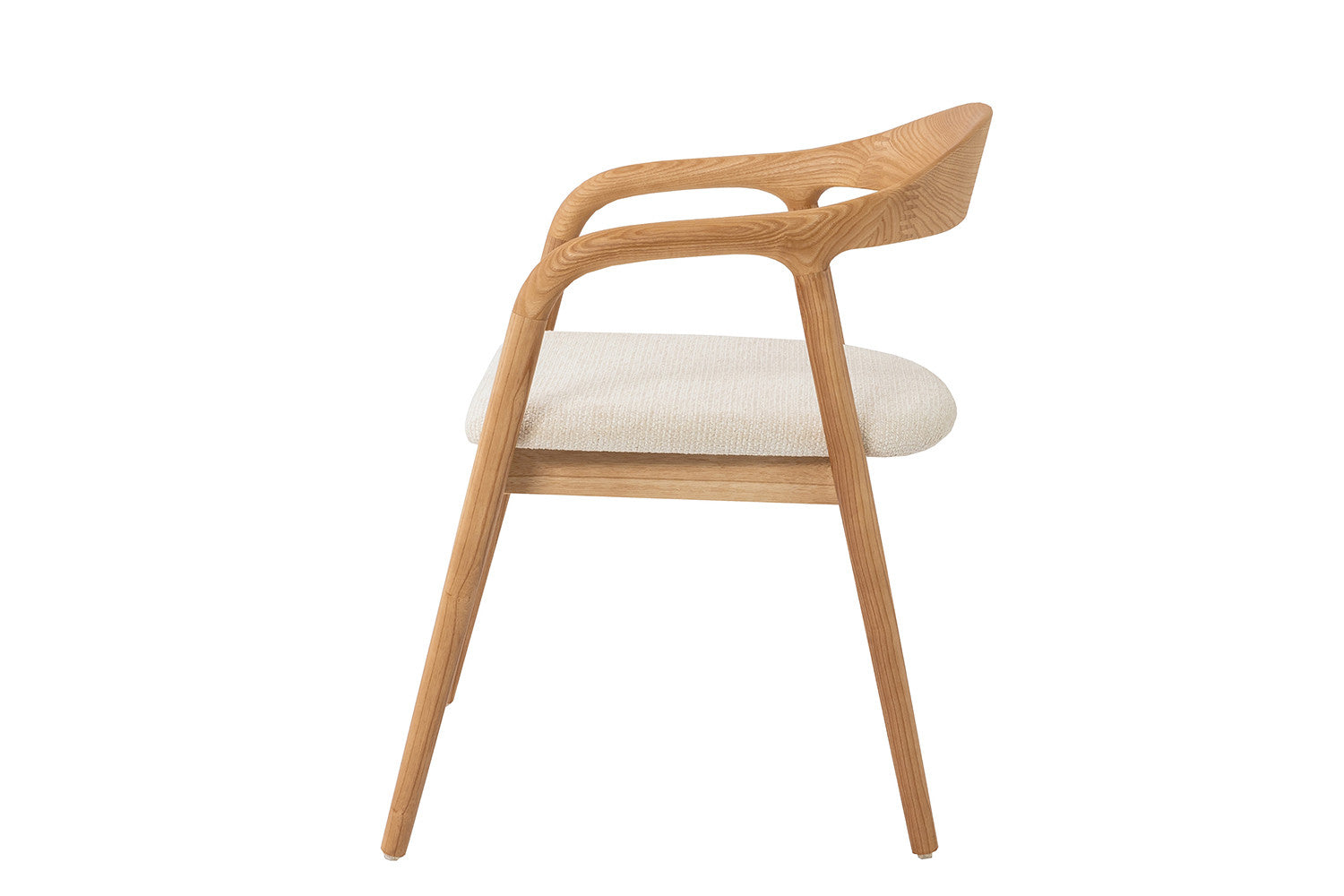 NEW - Chair 'Claire' Ash Wood Natural Fabric Ote Milan 103 Beige