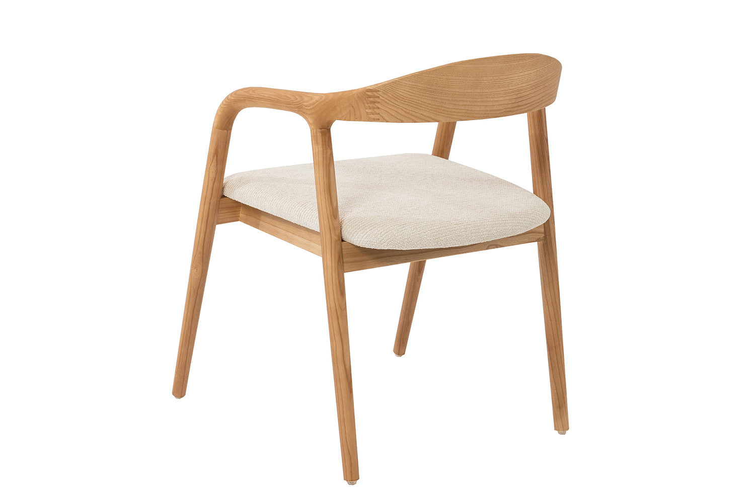 NEW - Chair 'Claire' Ash Wood Natural Fabric Ote Milan 103 Beige