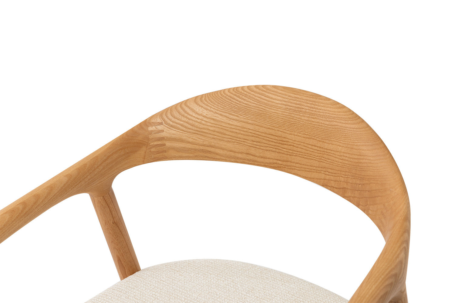 NEW - Chair 'Claire' Ash Wood Natural Fabric Ote Milan 103 Beige