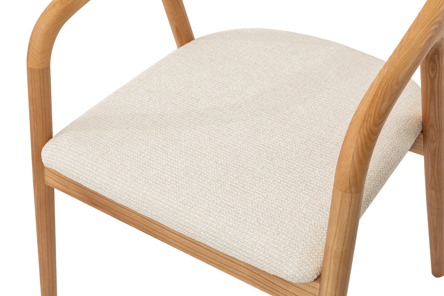 NEW - Chair 'Claire' Ash Wood Natural Fabric Ote Milan 103 Beige