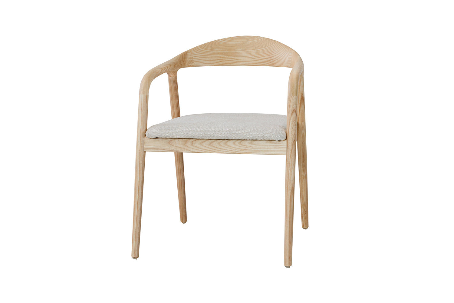 NEW - Chair 'Claire' Ash Wood Natural Fabric Ote Milan 103 Beige